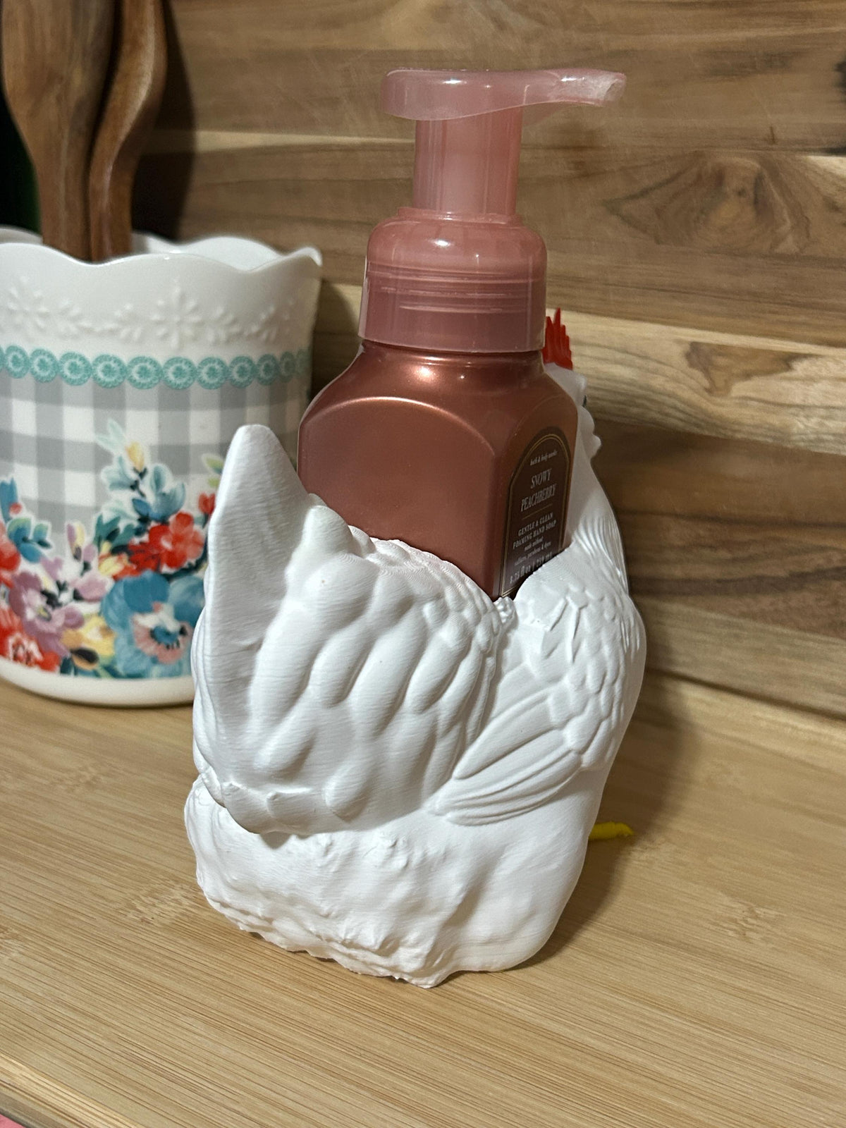 Chicken Dish Soap Holder Farmhouse Kitchen Sink Decor
