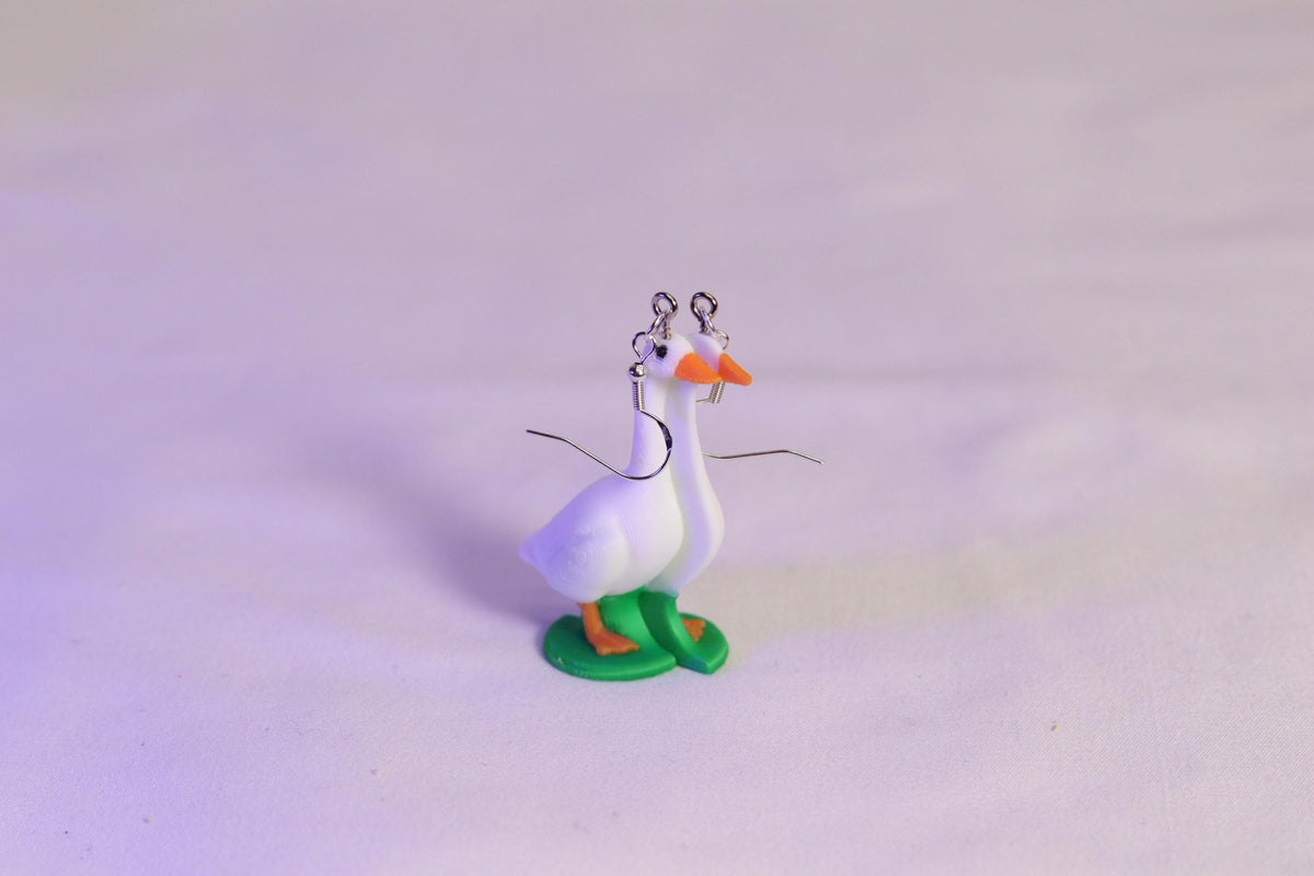 Goose Earrings Bird Jewelry Animal Gift for Her Nature Inspired Accessory