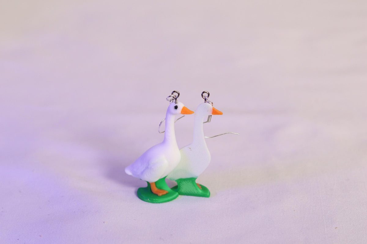 Goose Earrings Bird Jewelry Animal Gift for Her Nature Inspired Accessory