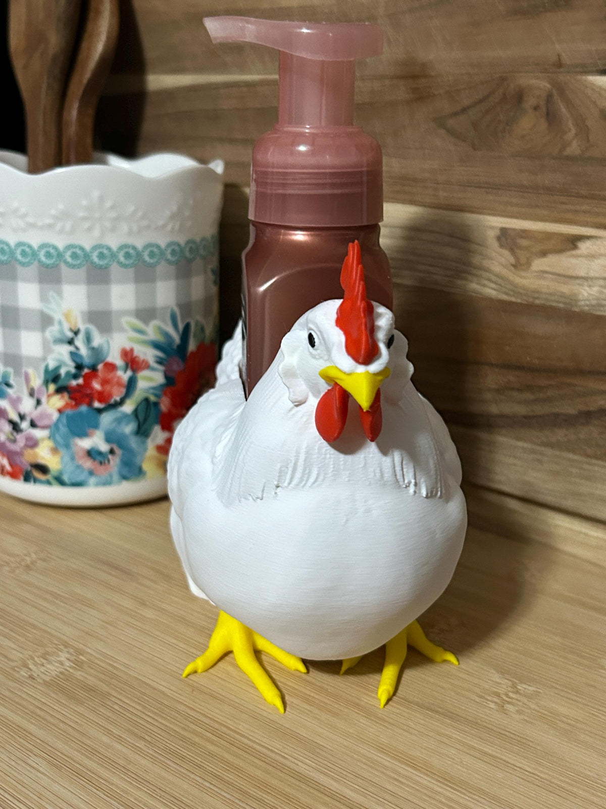 Chicken Dish Soap Holder Farmhouse Kitchen Sink Decor