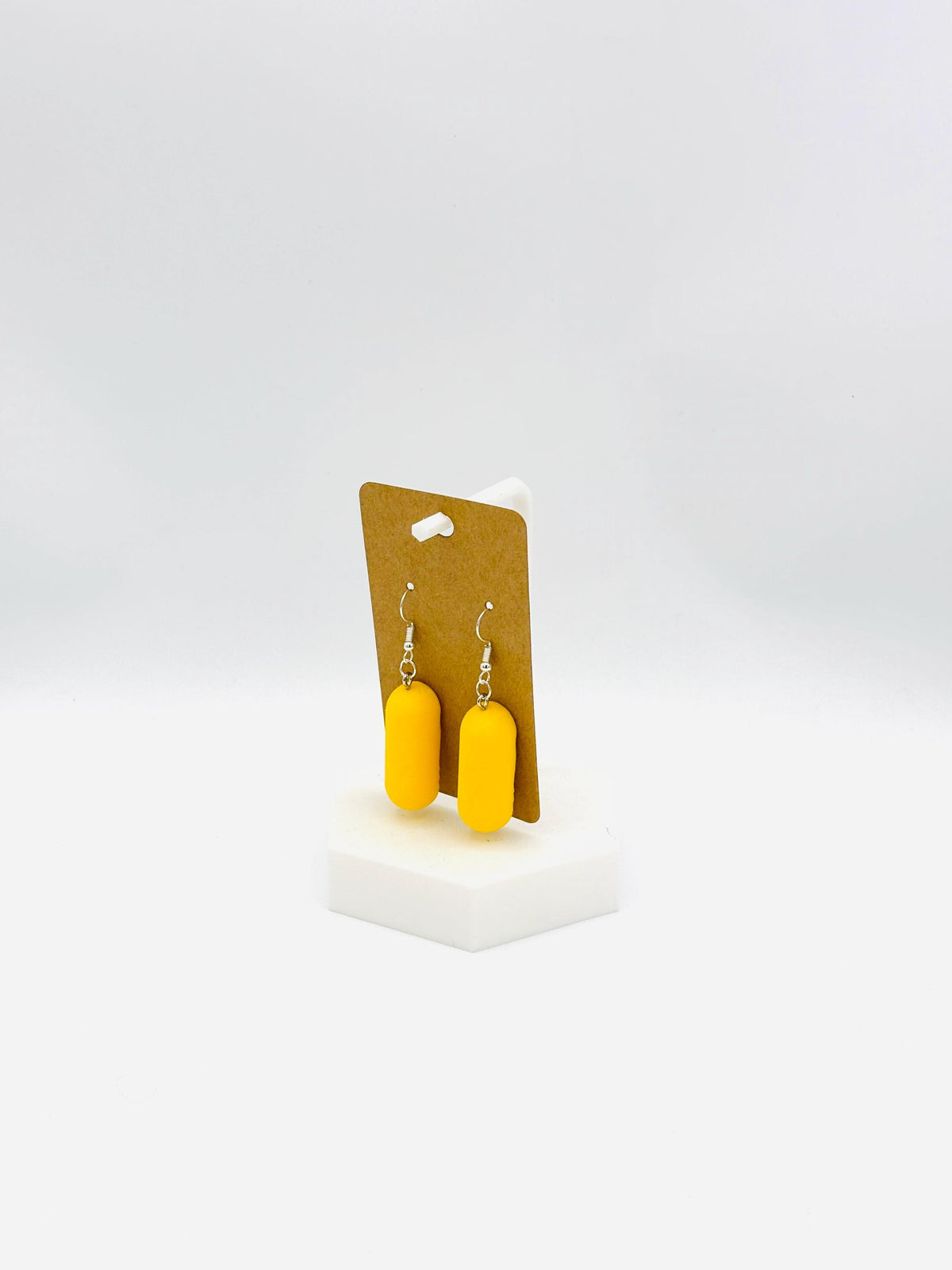 Twinkie Snack Cake Earrings Fun Food Jewelry Novelty Dessert Dangle Earrings
