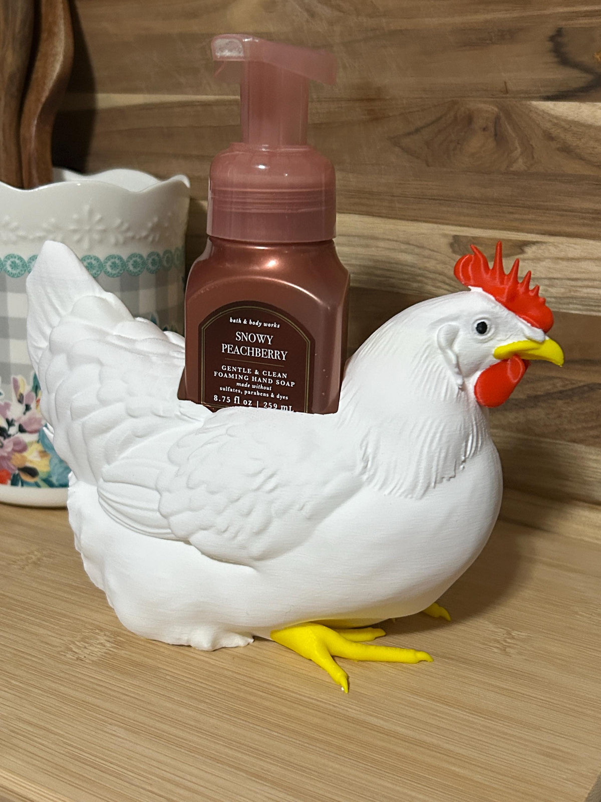 Chicken Dish Soap Holder Farmhouse Kitchen Sink Decor