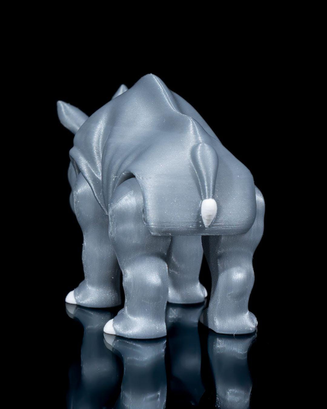 Handmade Rhino Figurine, Unique Safari Home Decor