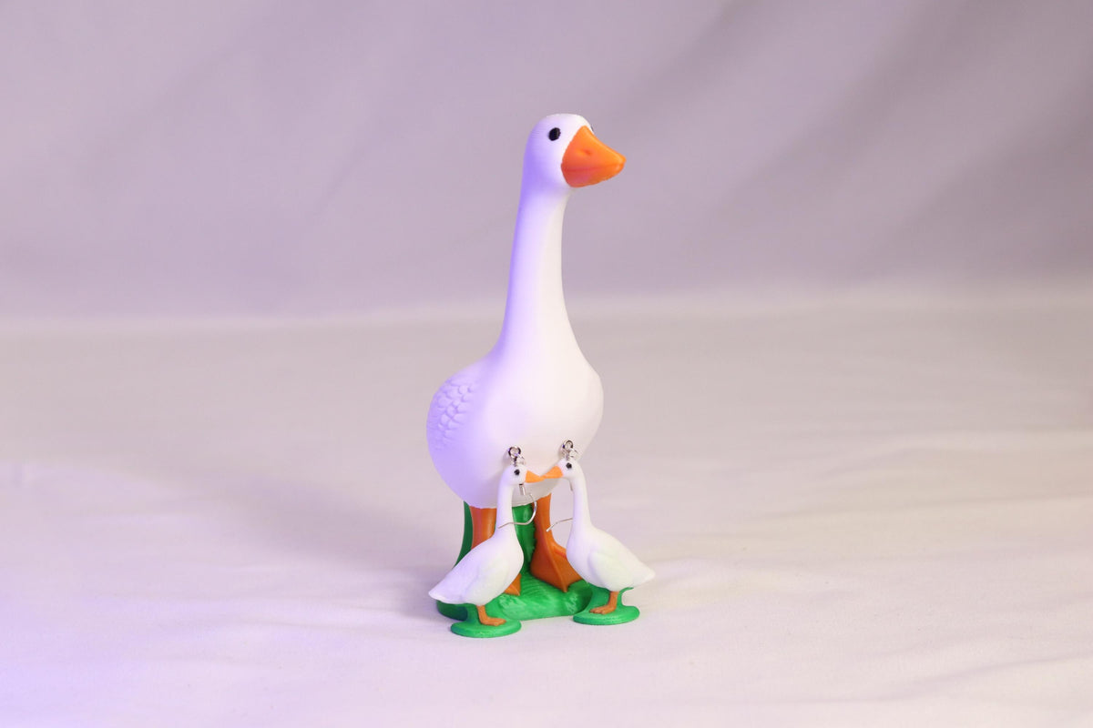 Goose Earrings Bird Jewelry Animal Gift for Her Nature Inspired Accessory