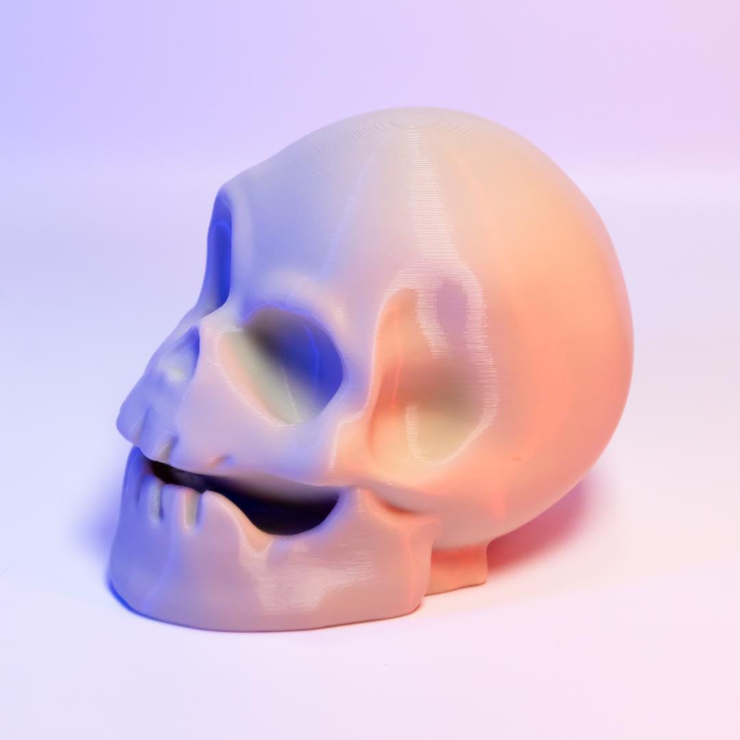 3D Printed Cartoon Skull – Quirky Halloween Decoration