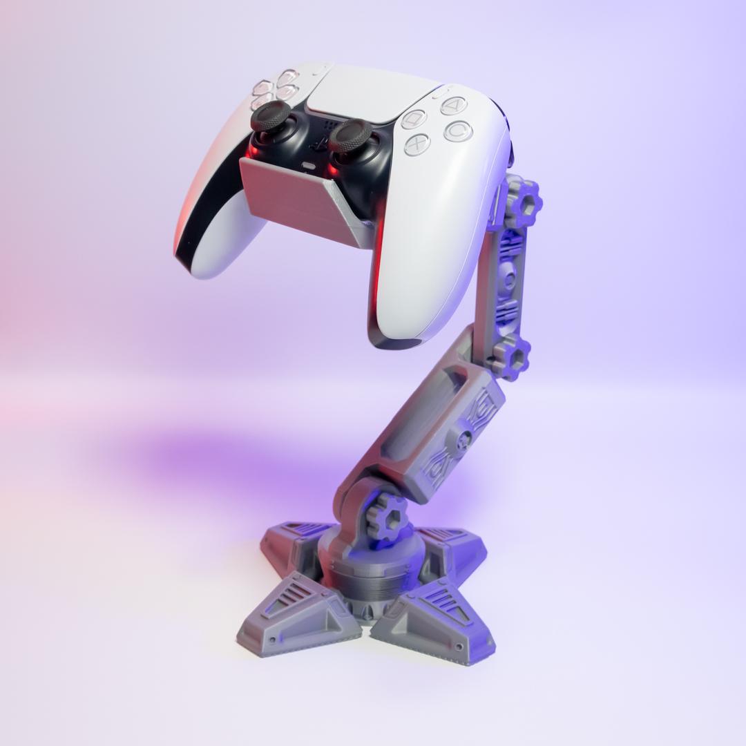 RoboArm Gaming Controller Holder Futuristic Desk Accessory Unique Gamer Gift Functional Controller Stand Perfect for Organizing Gaming Setup