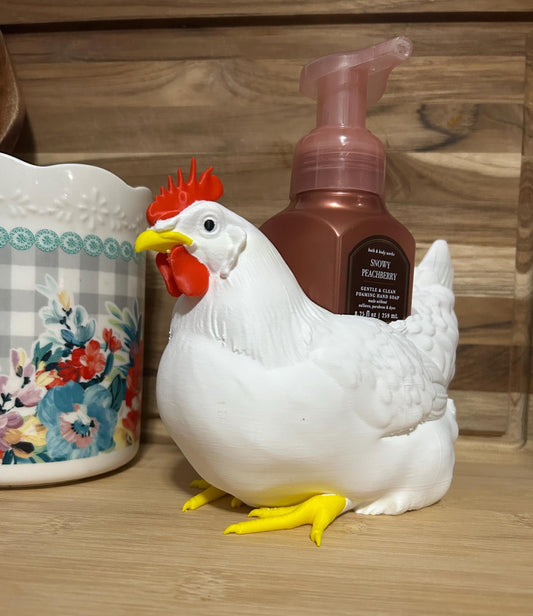 Chicken Dish Soap Holder Farmhouse Kitchen Sink Decor