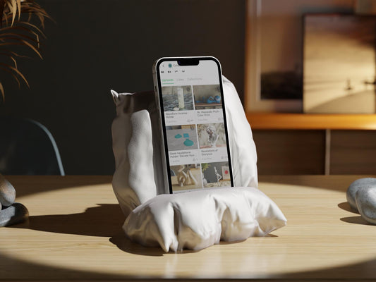 Cozy Pillow Smartphone Holder Hands-Free Phone Stand Mobile Device Rest Perfect for Bed Couch or Desk