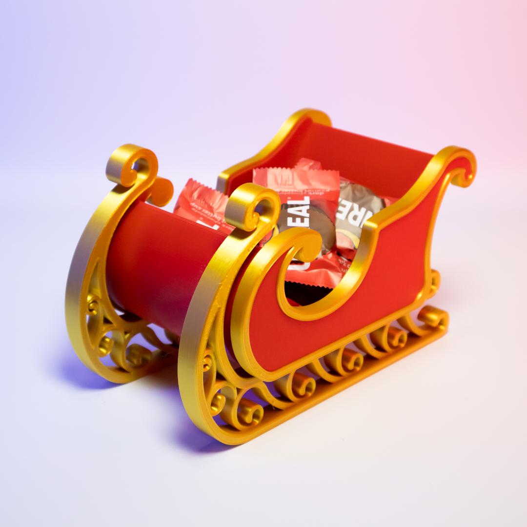 Santa’s Sleigh Festive Holiday Decor Christmas Decoration Classic Sleigh Display Perfect for Home or Office Unique Gift for Christmas Lovers