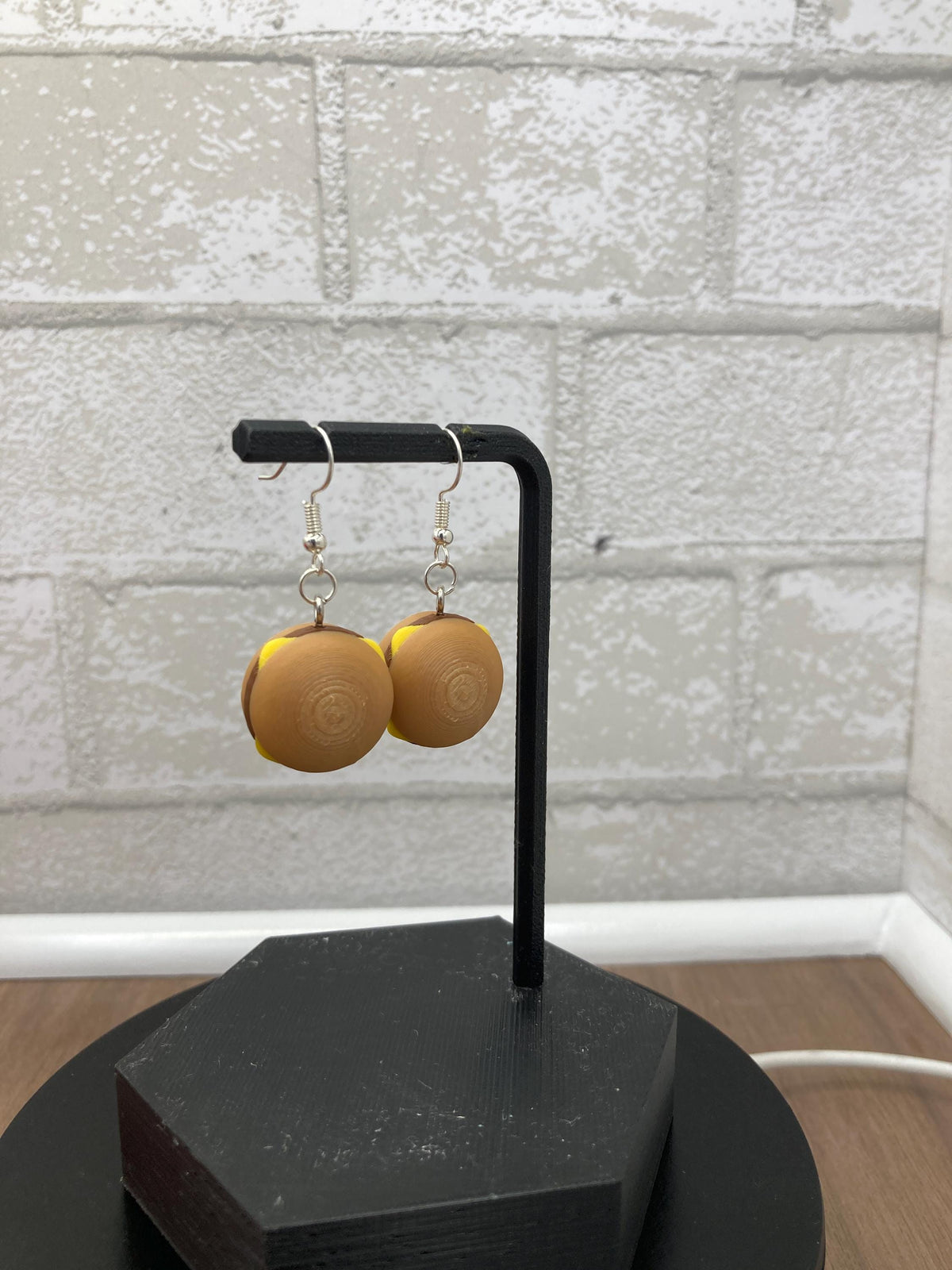Cheeseburger Dangle Earrings, Fun Foodie Jewelry