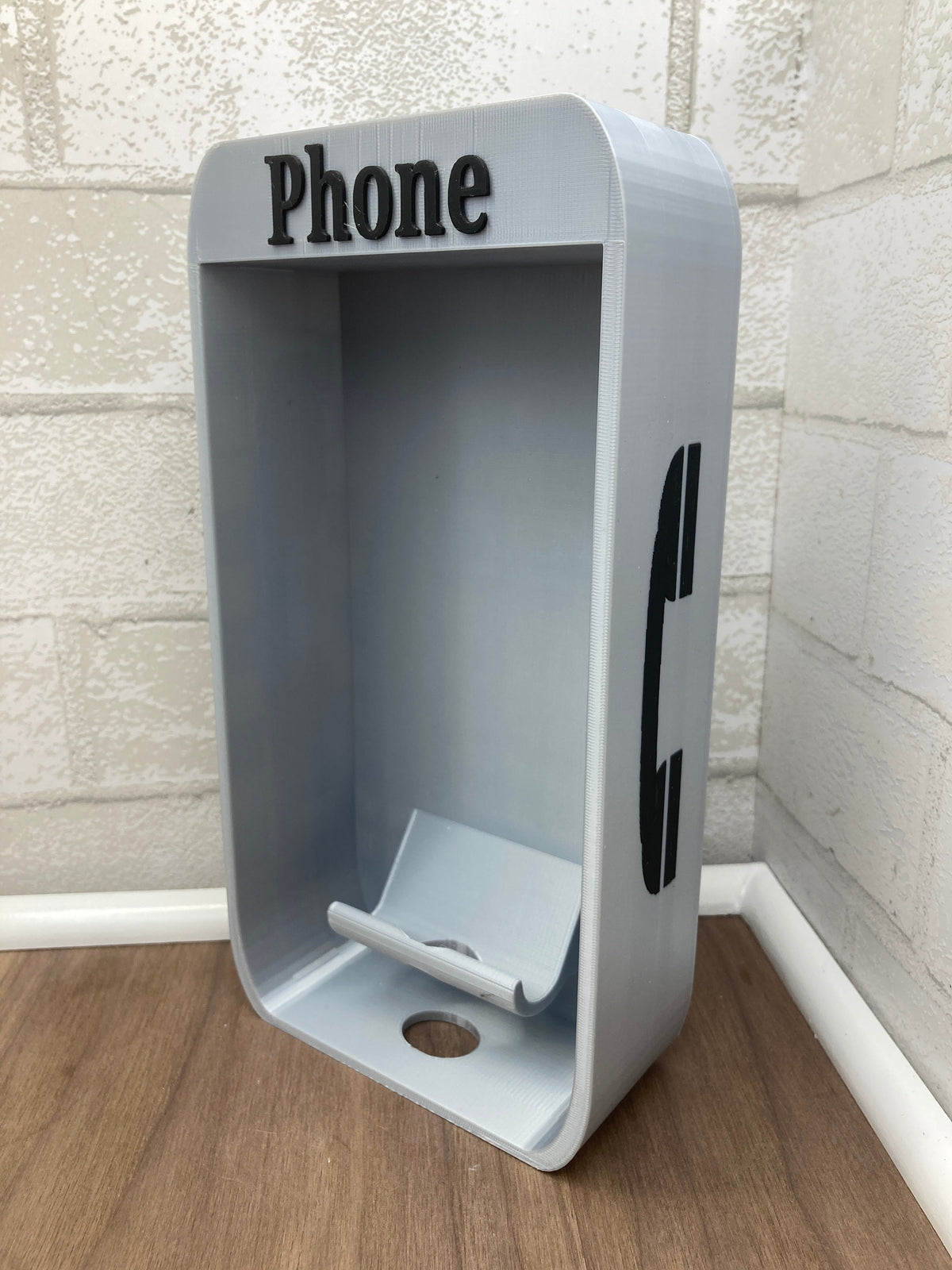 Miniature Phone Booth Cell Phone Stand, Office Desk Decor
