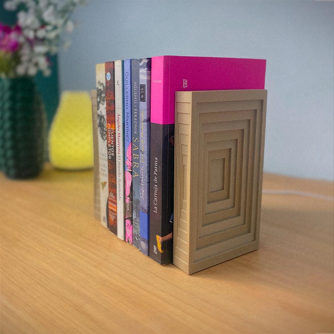Geometric Bookends, Set of Rectangle Bookends