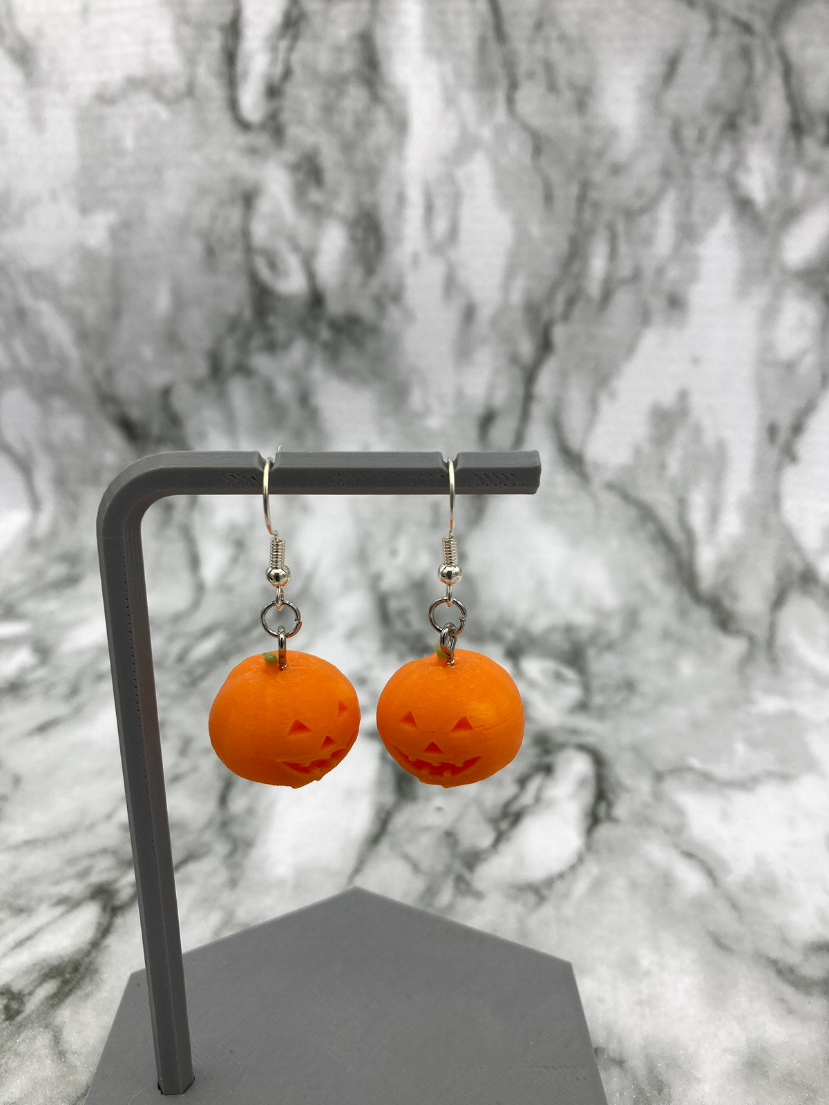 Jack-o'-lantern Dangle Earrings, Spooky Halloween Jewelry