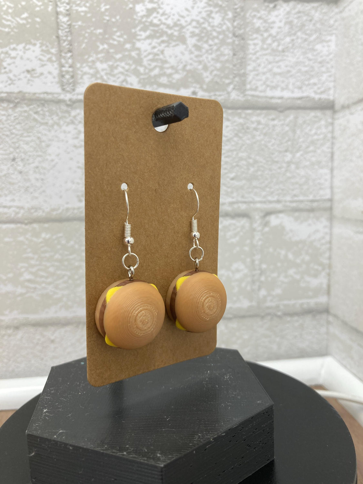 Cheeseburger Dangle Earrings, Fun Foodie Jewelry