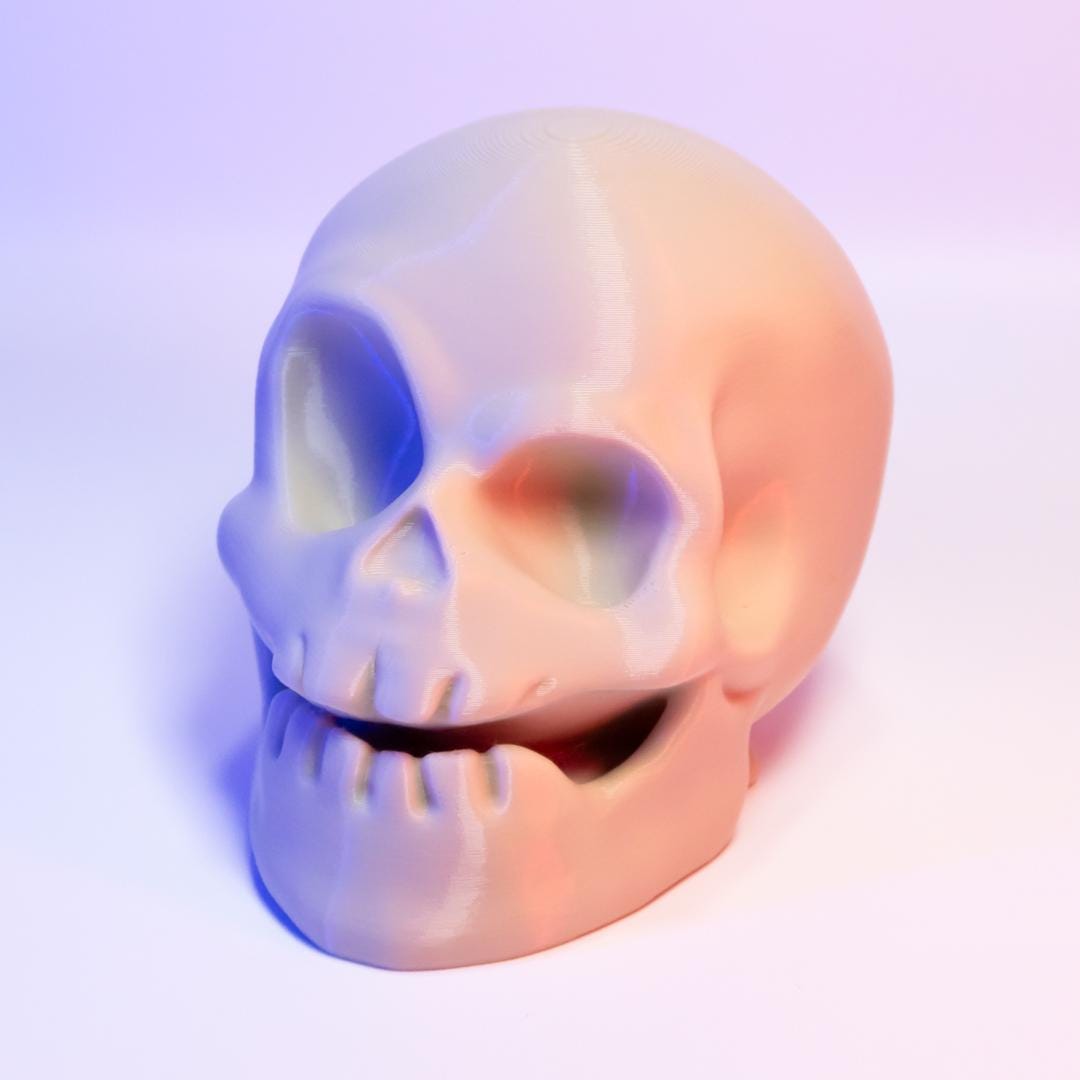 3D Printed Cartoon Skull – Quirky Halloween Decoration