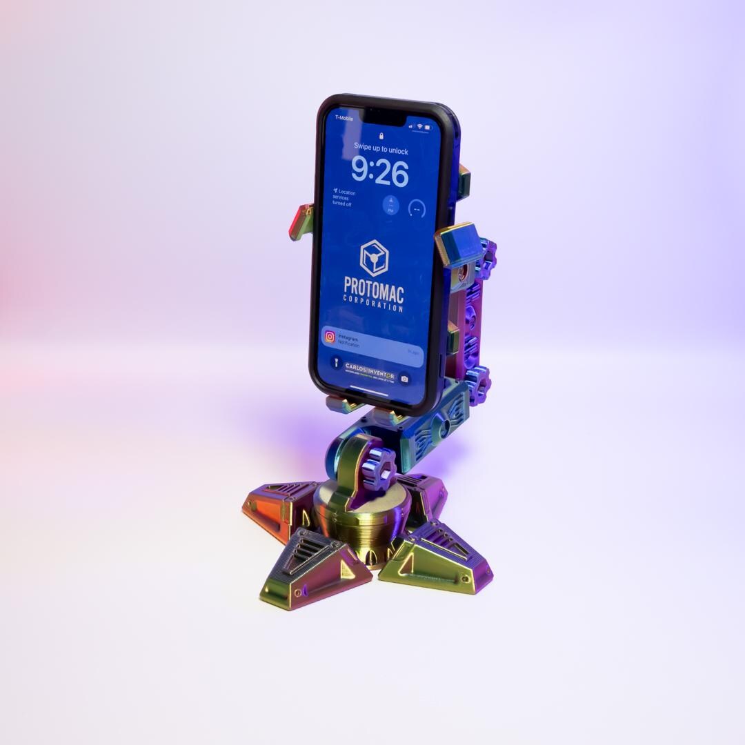 RoboArm Phone Holder Futuristic Desk Accessory