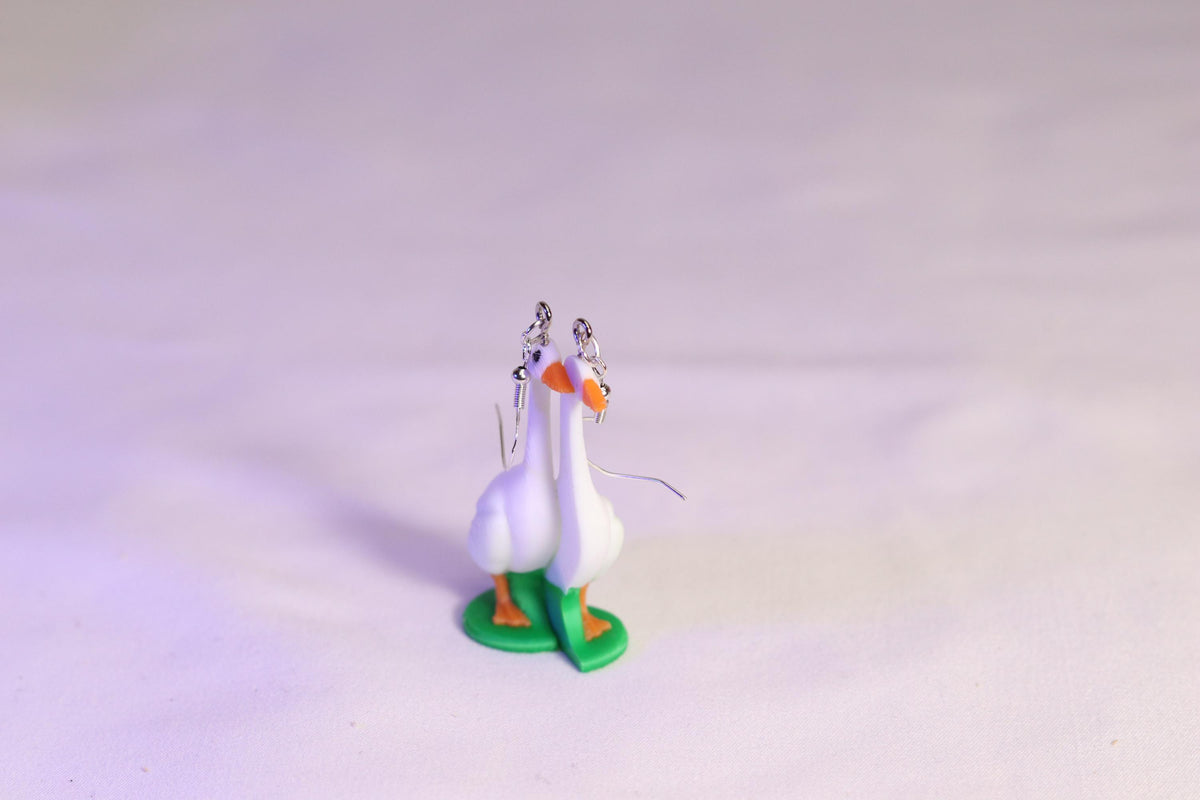 Goose Earrings Bird Jewelry Animal Gift for Her Nature Inspired Accessory