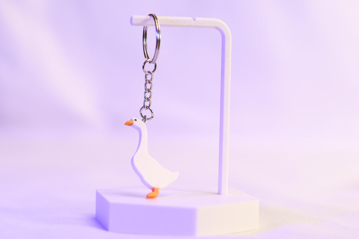 Goose Keychain Funny Animal Gift for Car or Bag Handmade Bird Jewelry Cute Animal Gift