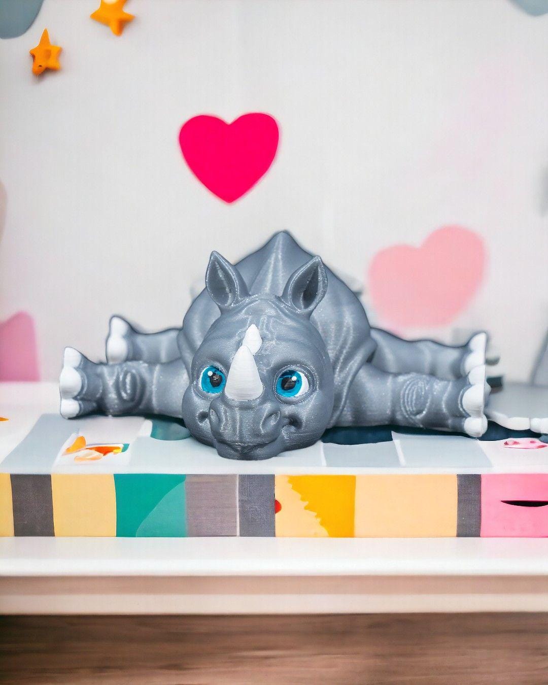 Handmade Rhino Figurine, Unique Safari Home Decor
