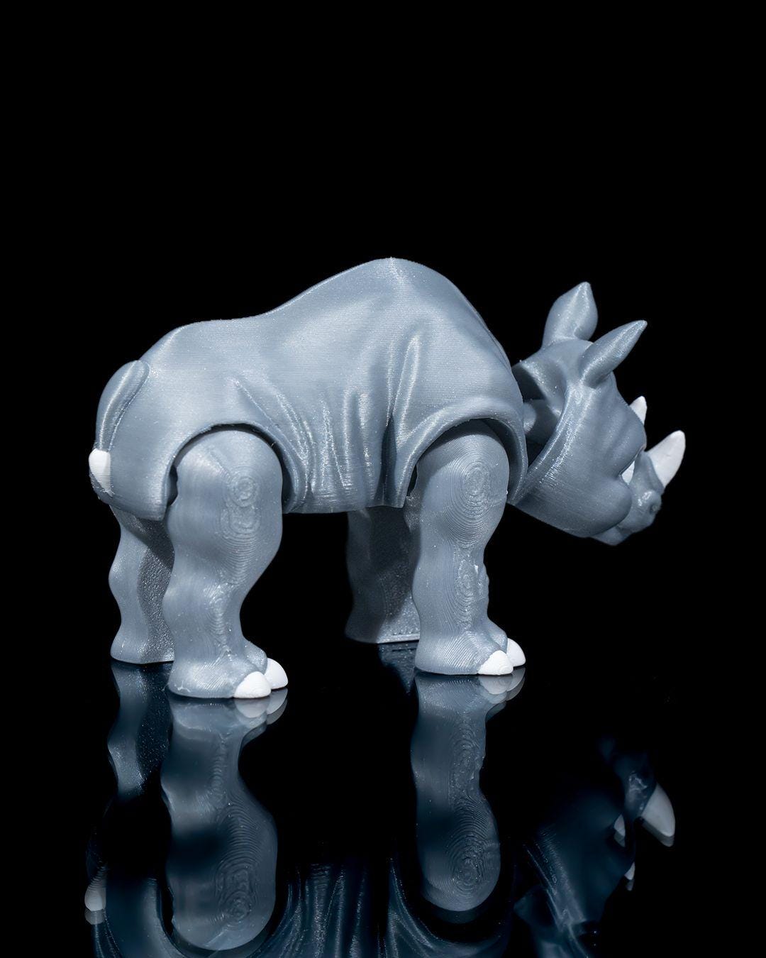 Handmade Rhino Figurine, Unique Safari Home Decor