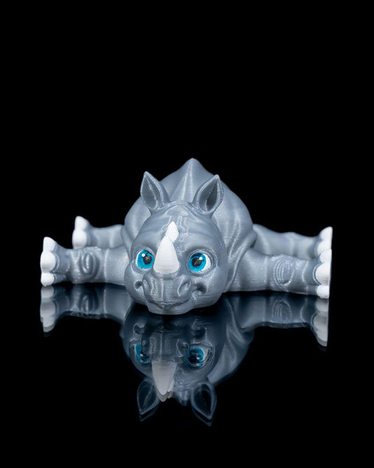 Handmade Rhino Figurine, Unique Safari Home Decor