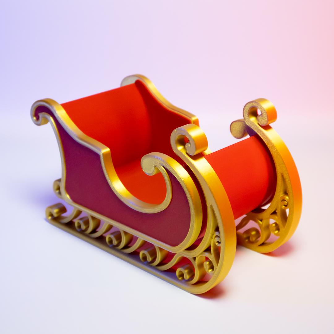 Santa’s Sleigh Festive Holiday Decor Christmas Decoration Classic Sleigh Display Perfect for Home or Office Unique Gift for Christmas Lovers