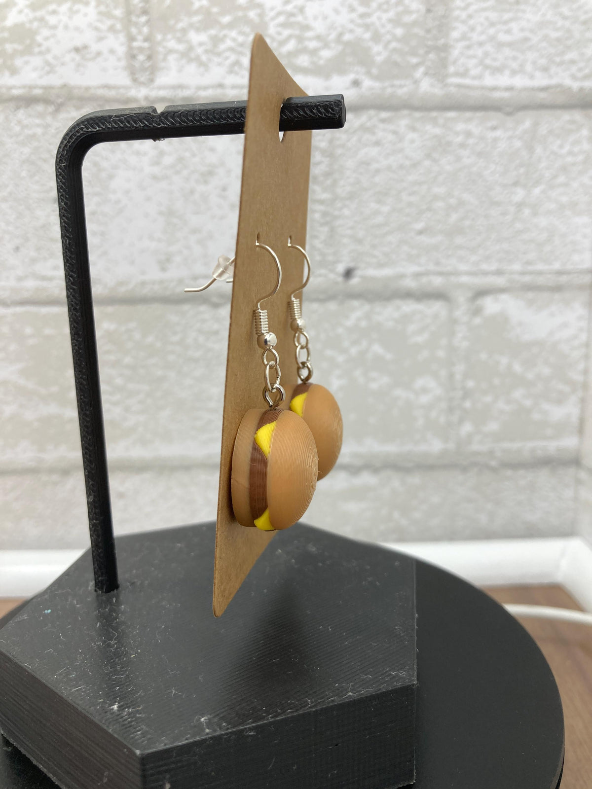Cheeseburger Dangle Earrings, Fun Foodie Jewelry