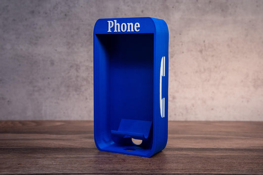 Miniature Phone Booth Cell Phone Stand, Office Desk Decor