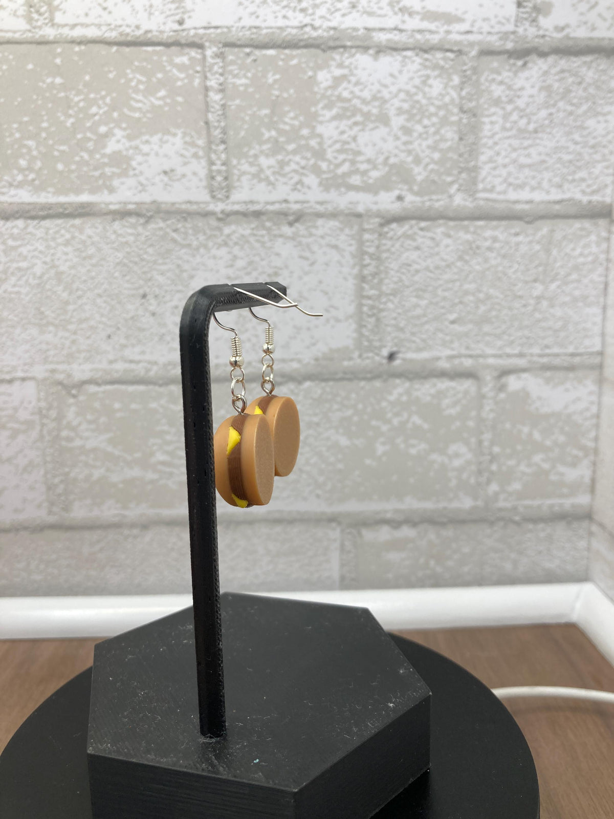 Cheeseburger Dangle Earrings, Fun Foodie Jewelry