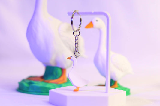 Goose Keychain Funny Animal Gift for Car or Bag Handmade Bird Jewelry Cute Animal Gift