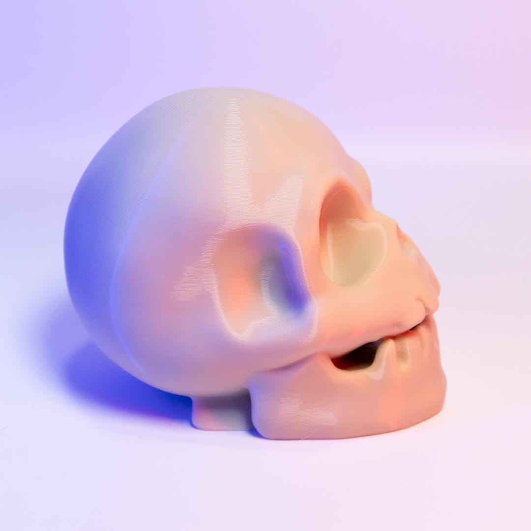 3D Printed Cartoon Skull – Quirky Halloween Decoration