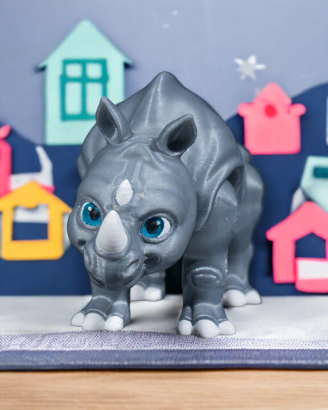 Handmade Rhino Figurine, Unique Safari Home Decor