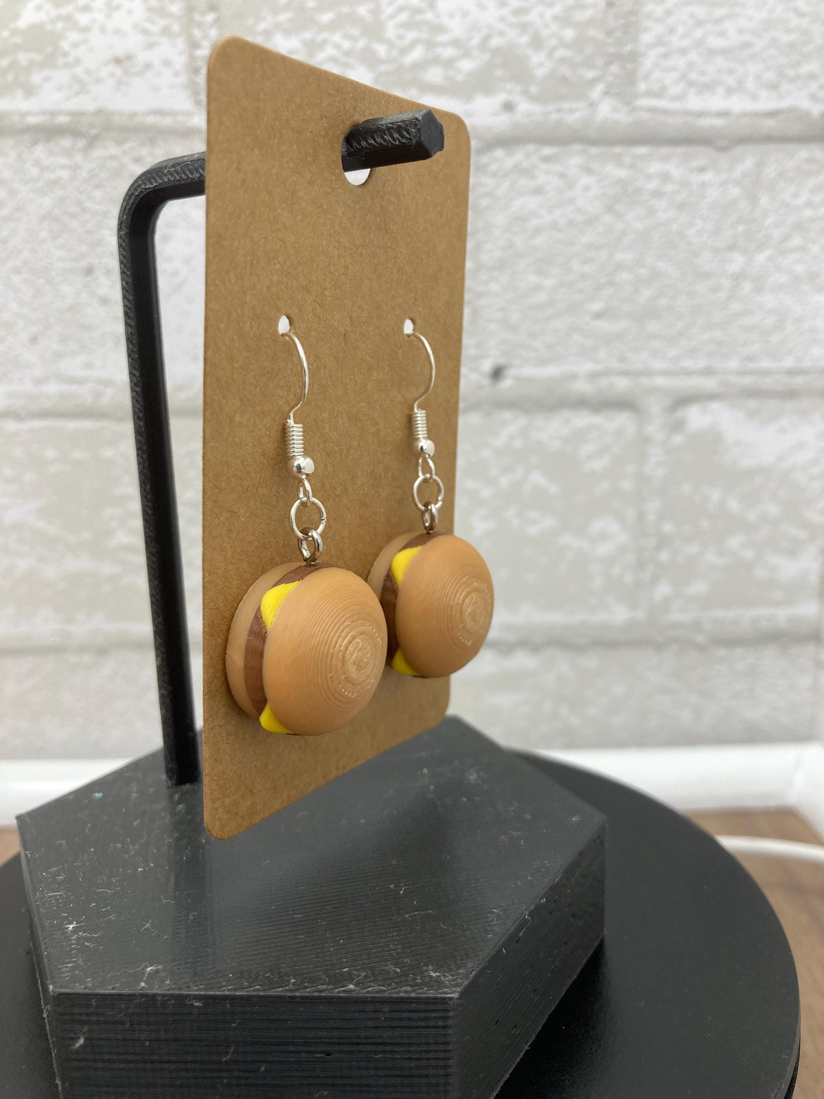 Cheeseburger Dangle Earrings, Fun Foodie Jewelry