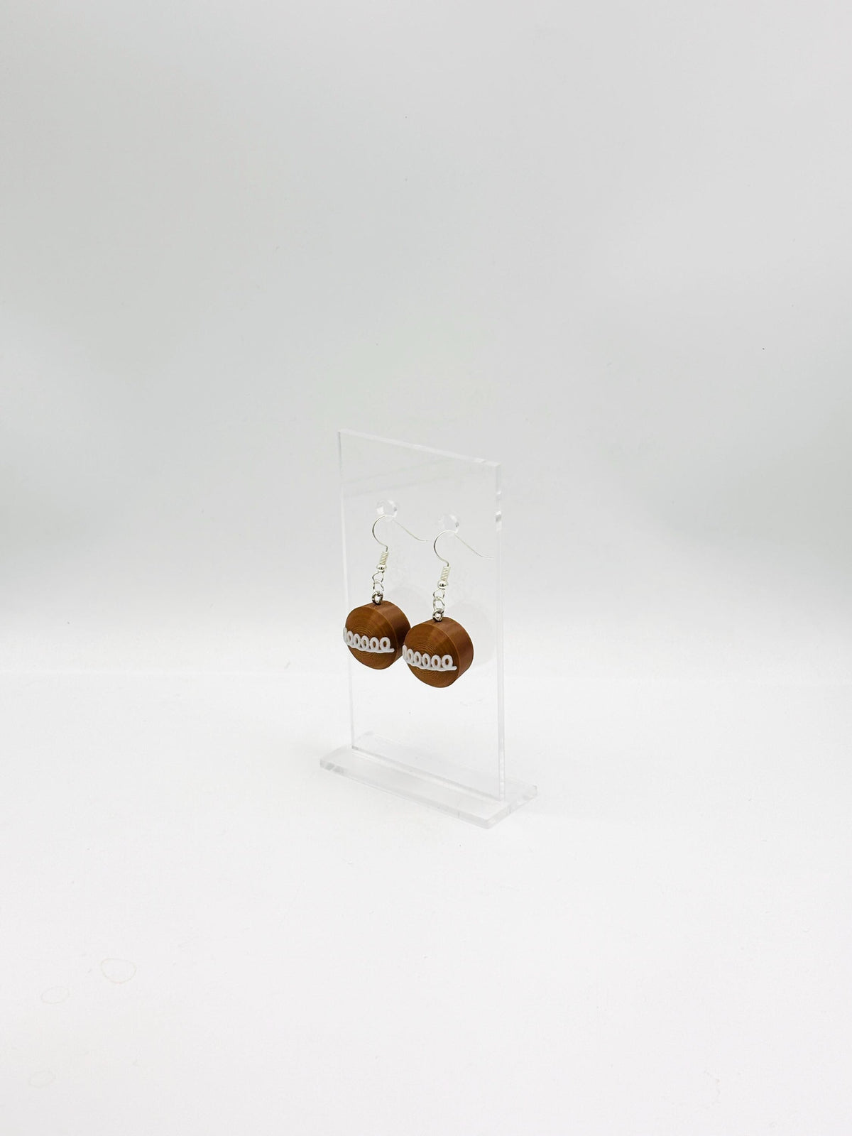 Chocolate Cupcake Earrings Snack Cake Jewelry Novelty Dessert Dangle Earrings