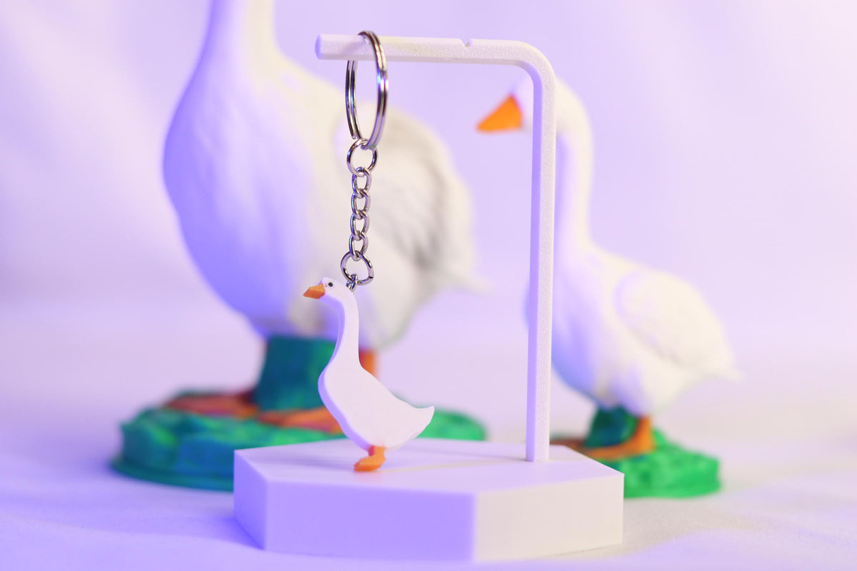 Goose Keychain Funny Animal Gift for Car or Bag Handmade Bird Jewelry Cute Animal Gift