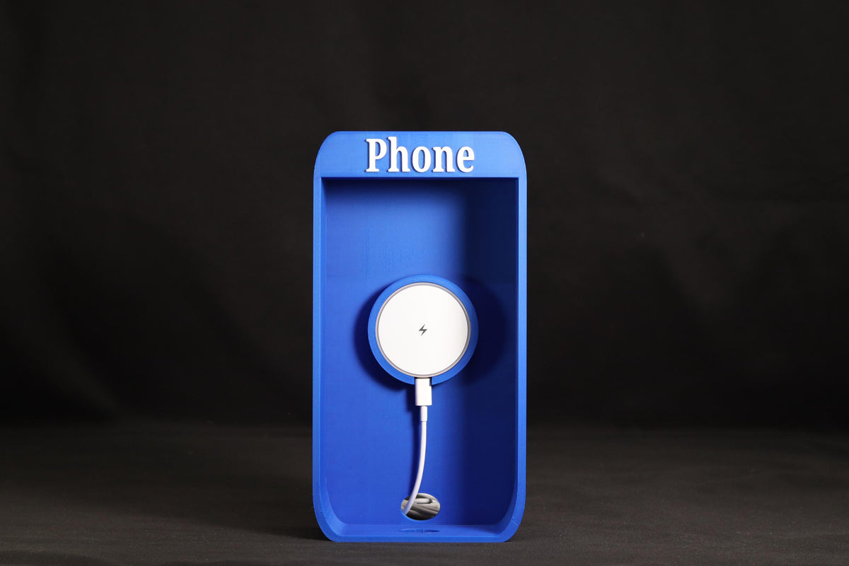 Phone Booth Phone Holder with MagSafe Charger Vintage Desk Stand