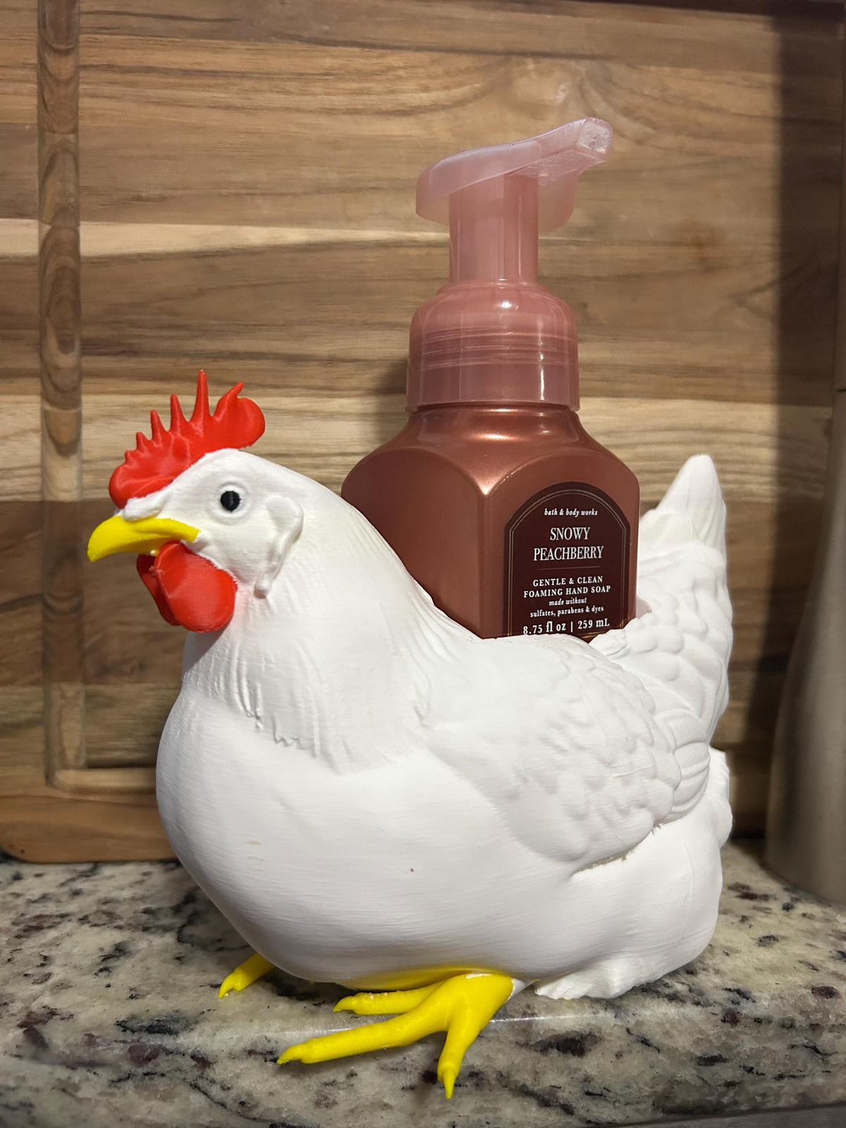 Chicken Dish Soap Holder Farmhouse Kitchen Sink Decor