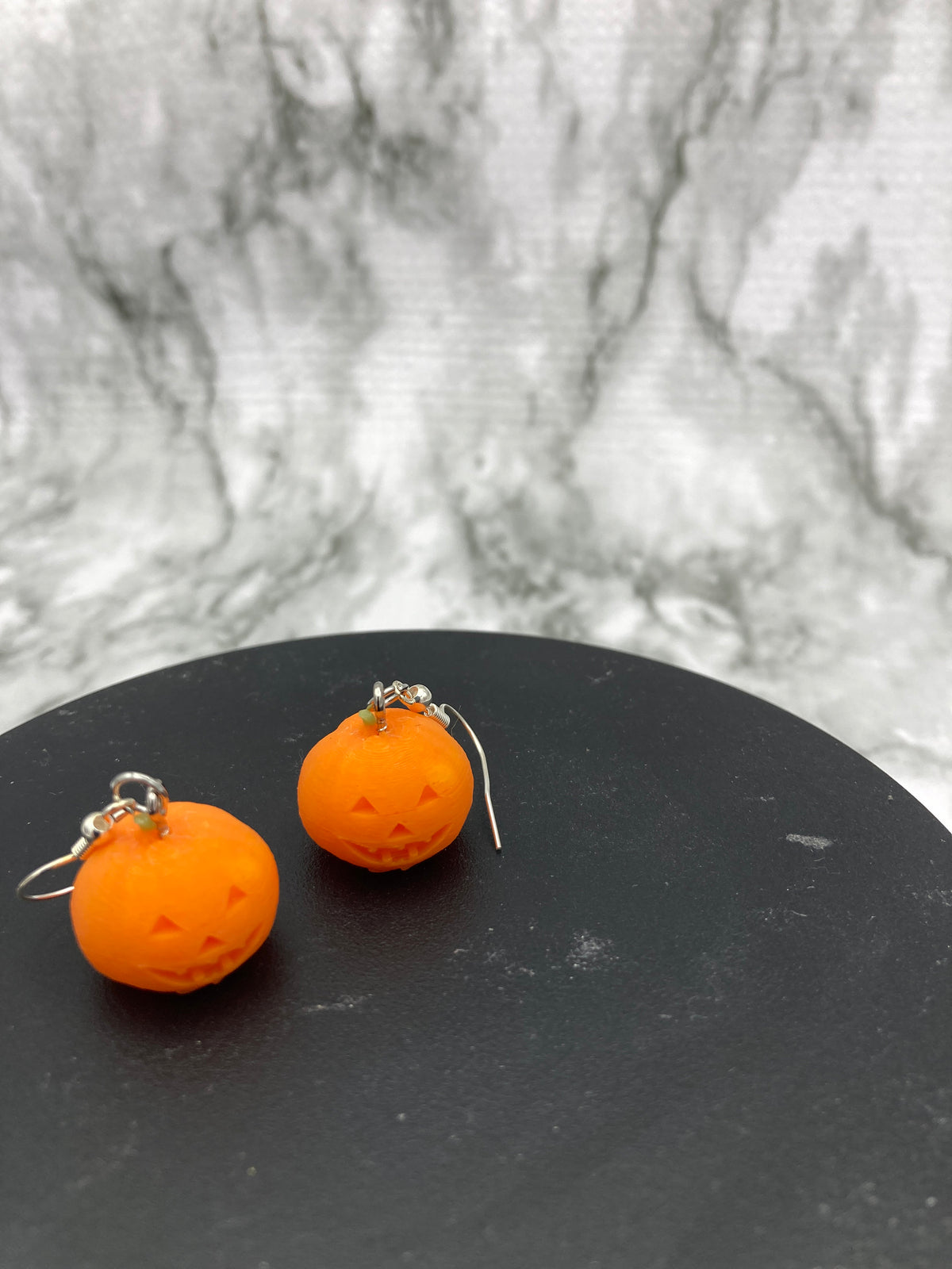 Jack-o'-lantern Dangle Earrings, Spooky Halloween Jewelry