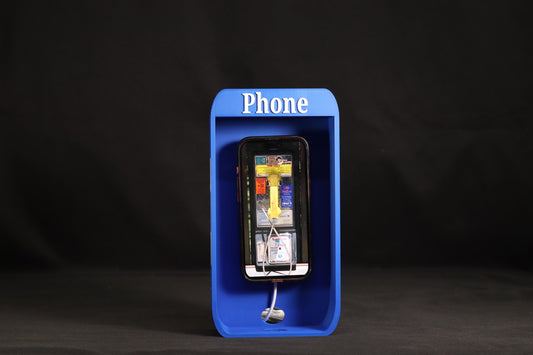 Phone Booth Phone Holder with MagSafe Charger Vintage Desk Stand