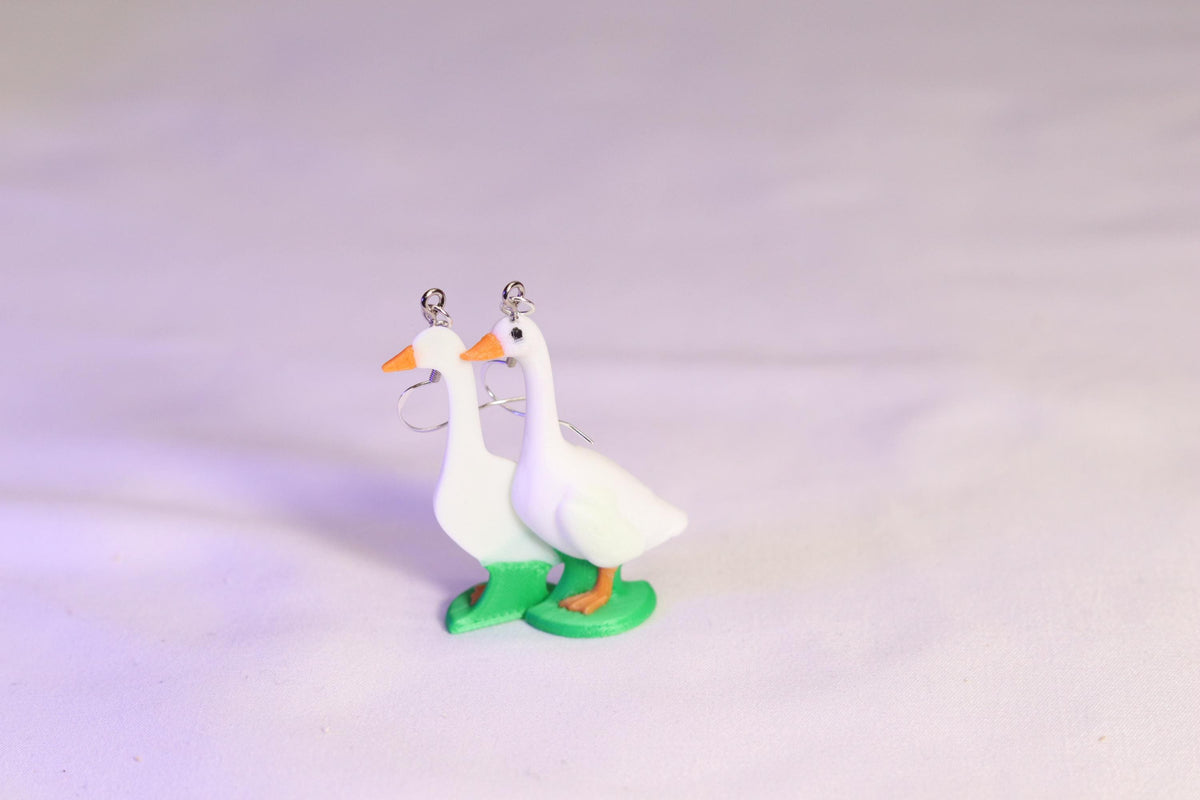 Goose Earrings Bird Jewelry Animal Gift for Her Nature Inspired Accessory