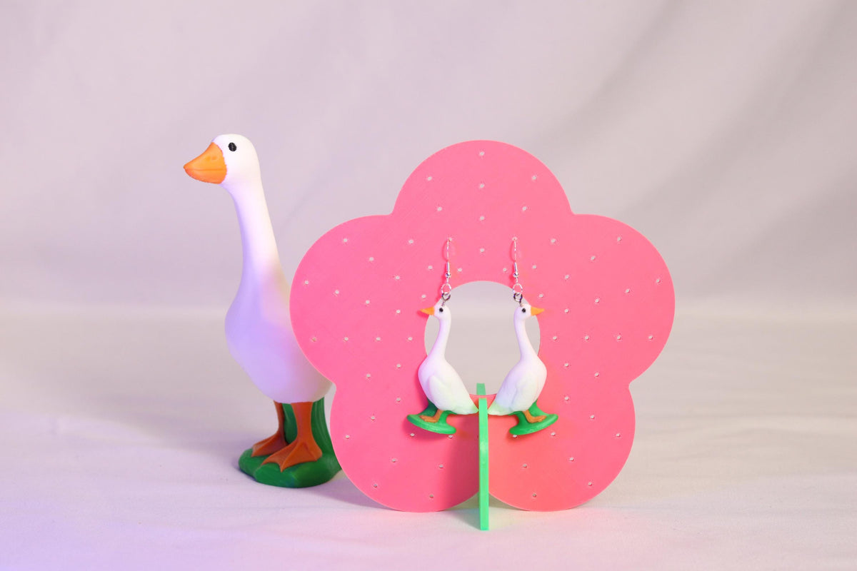 Goose Earrings Bird Jewelry Animal Gift for Her Nature Inspired Accessory