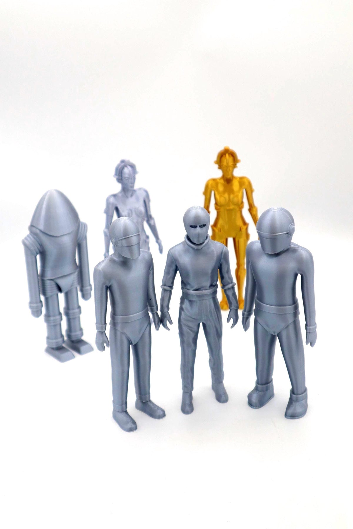 Gort Klaatu Sci-Fi Figure Pack Collectible Set Futuristic Characters Unique Sci-Fi Decor Perfect for Display Gaming and Sci-Fi Enthusiasts