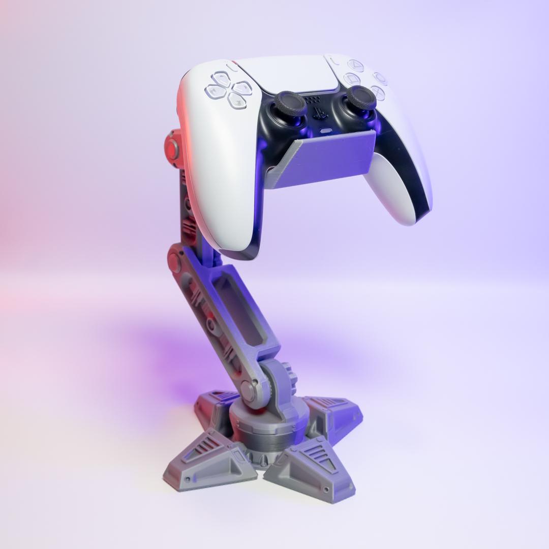 RoboArm Gaming Controller Holder Futuristic Desk Accessory Unique Gamer Gift Functional Controller Stand Perfect for Organizing Gaming Setup