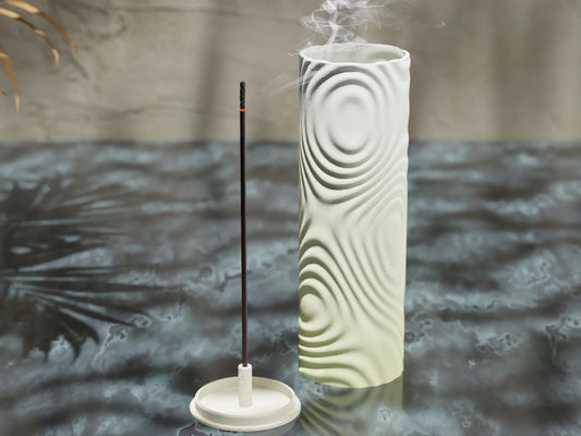 Waveform Incense Holder Modern Decorative Burner Stylish Home Accent Unique Aromatherapy Accessory Perfect for Meditation and Relaxation