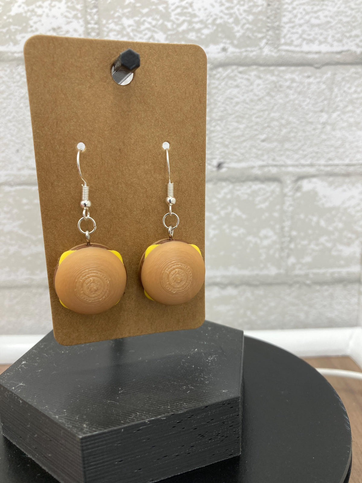 Cheeseburger Dangle Earrings, Fun Foodie Jewelry