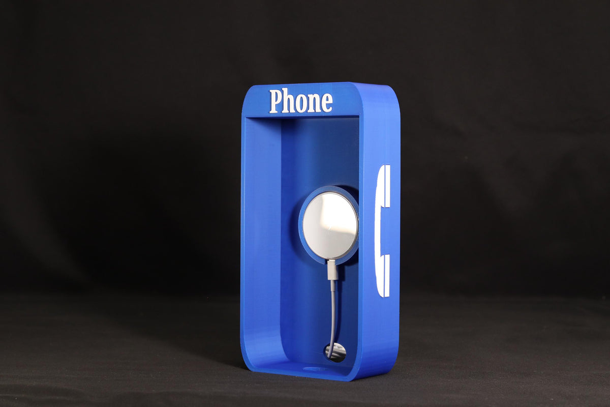 Phone Booth Phone Holder with MagSafe Charger Vintage Desk Stand