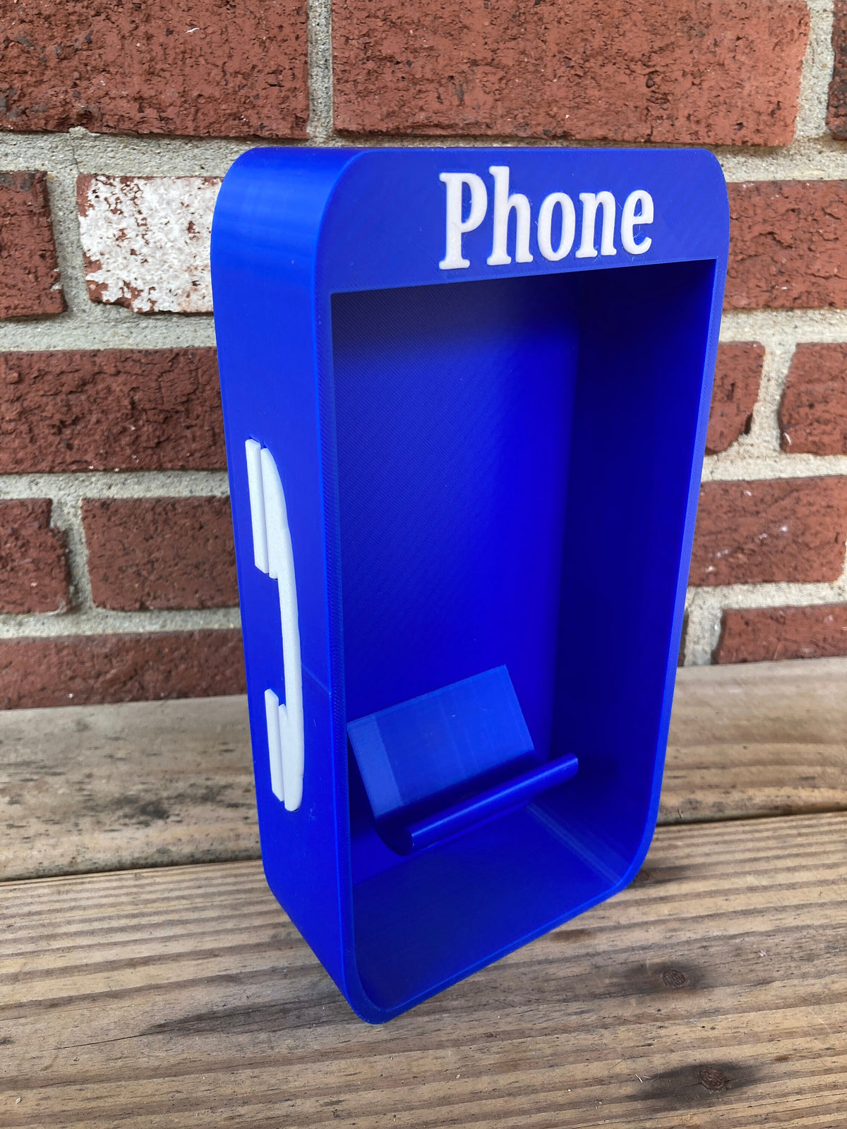 Miniature Phone Booth Cell Phone Stand, Office Desk Decor