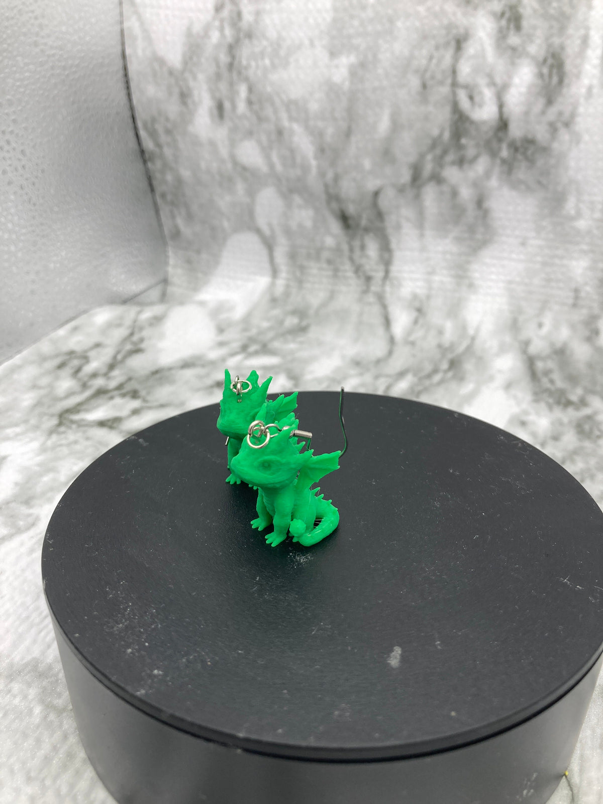 3D Printed Dragon Drop Earrings, Fantasy Jewelry