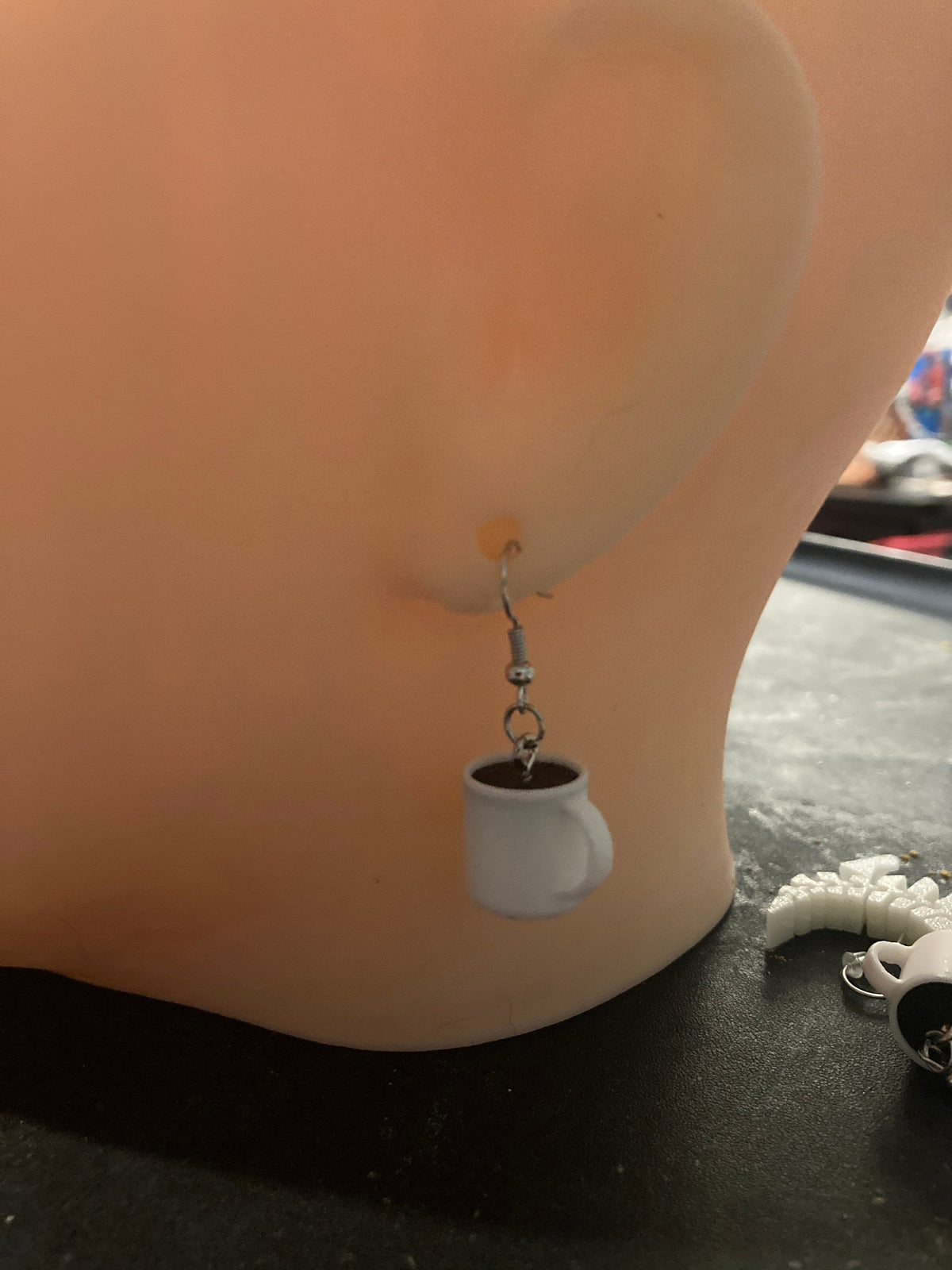 Coffee Mug Dangle Earrings, Coffee Lover Jewelry