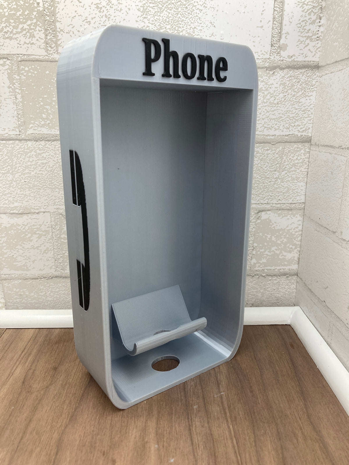 Miniature Phone Booth Cell Phone Stand, Office Desk Decor